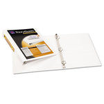 TouchGuard Protection Heavy-Duty View Binders with Slant Rings, 3 Rings, 1" Capacity, 11 x 8.5, White-(AVE17141)