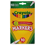 Non-Washable Marker, Fine Bullet Tip, Assorted Classic Colors, 10/Pack-(CYO587726)