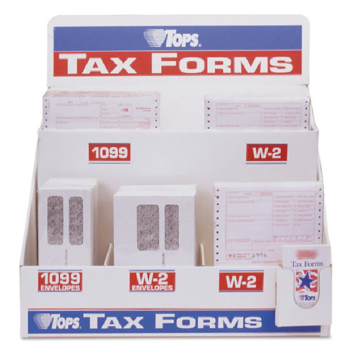 Six-Part W-2 Tax Form Floor Display, 2019, Plastic, with 50 Forms-(TOPTAXDL6)