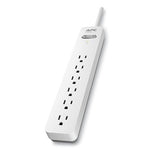 Essential SurgeArrest Surge Protector, 6 AC Outlets, 6 ft Cord, 1,080 J, White/Gray-(APWPE66WG)