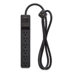 Surge Protector, 6 AC Outlets, 4 ft Cord, 600 J, Black-(NXT24373161)