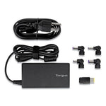 Semi-Slim Laptop Charger for Various Devices, 90 W, Black-(TRGAPA90US)