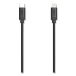 Braided Apple Lightning Cable to USB-C Cable, 6 ft, Black-(NXT24411019)