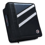 Z-System 2-in-1 Zipper Binder, 3 Rings (x2), 1.5" Capacity (x2), 11 x 8.5, Black/Gray Accents-(CAEZ176BLK)