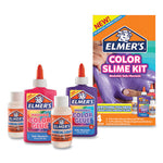Color Slime Kit, (1) 5 oz Pink Color Glue, (1) 5 oz Purple Color Glue, (2) 2.3 oz Elmers Magical Liquid-(EPI2062233)