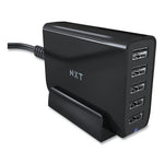 USB Charging Station, Five USB Ports, Black-(NXT24399999)