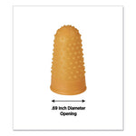 Fingertip Pads, Size 12, Large, Amber, 12/Pack-(CSC098130)