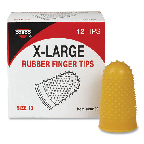 Fingertip Pads, Size 13, Extra Large, Amber, 12/Pack-(CSC098199)