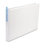 Ledger-Size Round Ring Binder with Label Holder, 3 Rings, 1" Capacity, 11 x 17, White-(UNV35420)