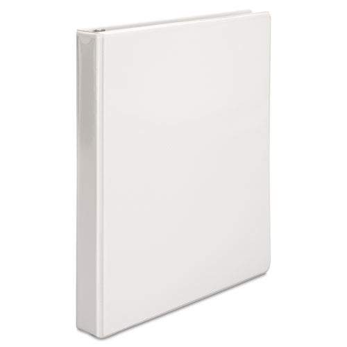 Speedy Spine Heavy-Duty Time Saving Round Ring View Binder, 3 Rings, 1" Capacity, 11 x 8.5, White-(SAM18137C)