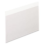 Self-Adhesive Pockets, 3 x 5, Clear Front/White Backing, 100/Box-(PFX99375)