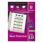 Top Load Sheet Protector, Heavyweight, 8.5 x 5.5, Clear, 25/Pack-(AVE77004)