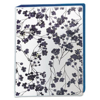 Durable Mini Size Non-View Fashion Binder with Round Rings, 3 Rings, 1" Capacity, 8.5 x 5.5, Floral/Navy-(AVE18444)