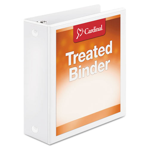 Treated Binder ClearVue Locking Round Ring Binder, 3 Rings, 3" Capacity, 11 x 8.5, White-(CRD32230)