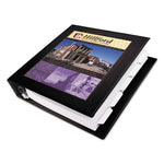 Framed View Heavy-Duty Binders, 3 Rings, 1.5" Capacity, 11 x 8.5, Black-(AVE68058)