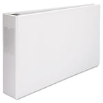 Ledger-Size Round Ring Binder with Label Holder, 3 Rings, 3" Capacity, 11 x 17, White-(UNV35424)