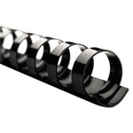 CombBind Standard Spines, 3/8" Diameter, 60 Sheet Capacity, Black, 100/Box-(GBC4000044)