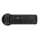 Pull-Up Power Module, 4 Outlets, 2 USB Ports, 8 ft Cord, Black-(SAF2069BL)