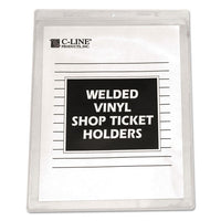 Clear Vinyl Shop Ticket Holders, Both Sides Clear, 15 Sheets, 8.5 x 11, 50/Box-(CLI80911)