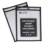 Shop Ticket Holders, Stitched, Both Sides Clear, 50 Sheets, 6 x 9, 25/Box-(CLI46069)