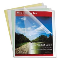 Vinyl Report Covers, Sliding Bar, 8.5 x 11, Clear/Clear, 100/Box-(CLI31347)