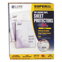 Super Heavyweight Vinyl Sheet Protectors, Clear, 2 Sheets, 11 x 8.5, 50/Box-(CLI61013)