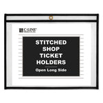 Shop Ticket Holders, Stitched, Sides Clear, 50 Sheets, 11 x 8.5, 25/Box-(CLI49911)