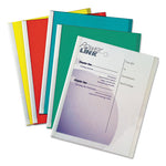 Vinyl Report Covers, 0.13" Capacity, 8.5 x 11, Clear/Assorted, 50/Box-(CLI32550)