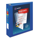 Heavy-Duty View Binder with DuraHinge and One Touch EZD Rings, 3 Rings, 2" Capacity, 11 x 8.5, Pacific Blue-(AVE79778)