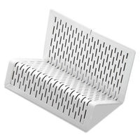 Urban Collection Punched Metal Business Card Holder, Holds 50 2 x 3.5 Cards, Perforated Steel, White-(AOPART20001WH)