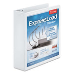 ExpressLoad ClearVue Locking D-Ring Binder, 3 Rings, 2" Capacity, 11 x 8.5, White-(CRD49120)