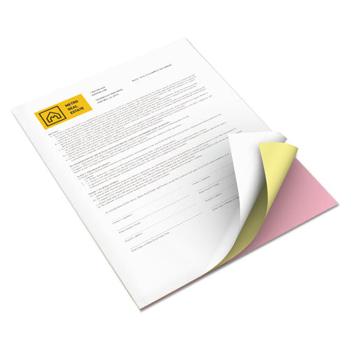 Vitality Multipurpose Carbonless 3-Part Paper, 8.5 x 11, Canary/Pink/White, 5,010/Carton-(XER3R12854)