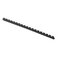 Plastic Comb Bindings, 1/4" Diameter, 20 Sheet Capacity, Black, 100/Pack-(FEL52366)