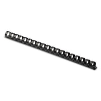 Plastic Comb Bindings, 1/2" Diameter, 90 Sheet Capacity, Black, 25/Pack-(FEL52323)