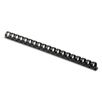 Plastic Comb Bindings, 5/8" Diameter, 120 Sheet Capacity, Black, 25/Pack-(FEL52324)