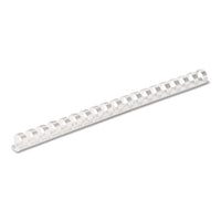 Plastic Comb Bindings, 1/2" Diameter, 90 Sheet Capacity, White, 100/Pack-(FEL52372)