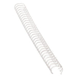 Wire Bindings, 1/4" Diameter, 35 Sheet Capacity, White, 25/Pack-(FEL52540)