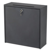 Wall-Mountable Interoffice Mailbox, 18 x 7 x 18, Black-(SAF4259BL)