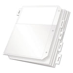 Poly Ring Binder Pockets, 8.5 x 11, Clear, 5/Pack-(CRD84010)