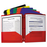 Two-Pocket Heavyweight Poly Portfolio Folder, 3-Hole Punch, 11 x 8.5, Randomly Assorted Colors-(CLI33930)