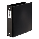 Premier Easy Open Locking Round Ring Binder, 3 Rings, 2" Capacity, 11 x 8.5, Black-(CRD18832)