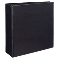 Durable View Binder with DuraHinge and EZD Rings, 3 Rings, 4" Capacity, 11 x 8.5, Black, (9800)-(AVE09800)