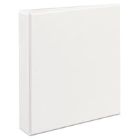 Durable View Binder with DuraHinge and EZD Rings, 3 Rings, 1.5" Capacity, 11 x 8.5, White, (9401)-(AVE09401)