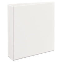 Durable View Binder with DuraHinge and EZD Rings, 3 Rings, 2" Capacity, 11 x 8.5, White, (9501)-(AVE09501)