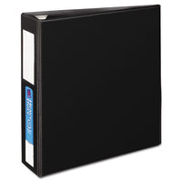 Heavy-Duty Non-View Binder with DuraHinge, Three Locking One Touch EZD Rings and Spine Label, 3" Capacity, 11 x 8.5, Black-(AVE79993)