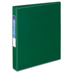 Heavy-Duty Non-View Binder with DuraHinge and One Touch EZD Rings, 3 Rings, 1" Capacity, 11 x 8.5, Green-(AVE79789)