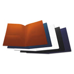 Two-Pocket Plastic Folders, 100-Sheet Capacity, 11 x 8.5, Assorted, 10/Pack-(UNV20545)