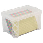 Super Stacker Storage Boxes, Holds 400 3 x 5 Cards, 6.25 x 3.88 x 3.5, Plastic, Clear-(AVT40307)