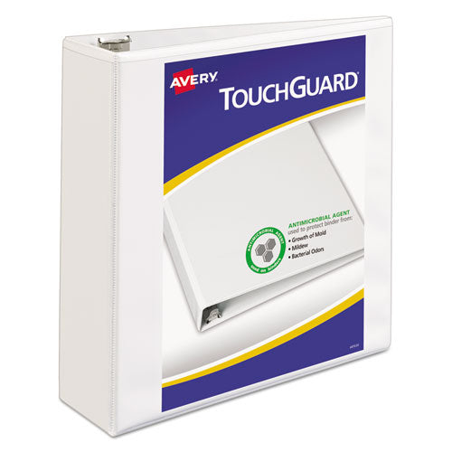 TouchGuard Protection Heavy-Duty View Binders with Slant Rings, 3 Rings, 3" Capacity, 11 x 8.5, White-(AVE17144)