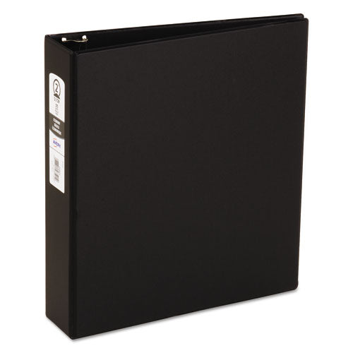 Economy Non-View Binder with Round Rings, 3 Rings, 2" Capacity, 11 x 8.5, Black, (3501)-(AVE03501)